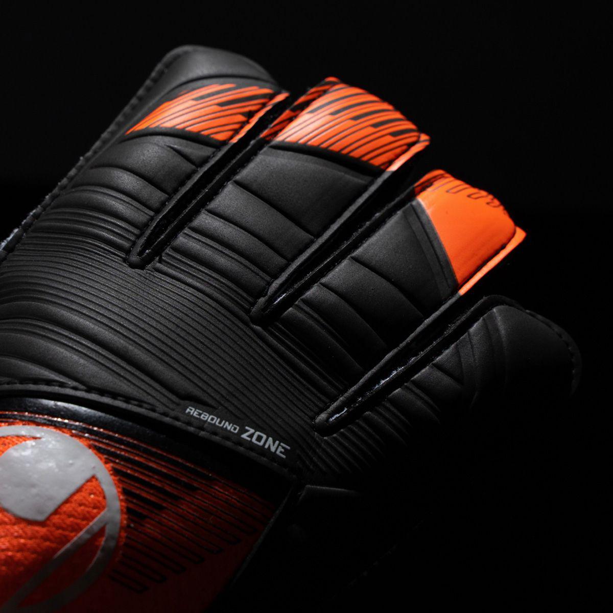 Вратарские перчатки Uhlsport STARTER RESIST 1011319 01 р. 5 Черный/Оранжевый - фото 4