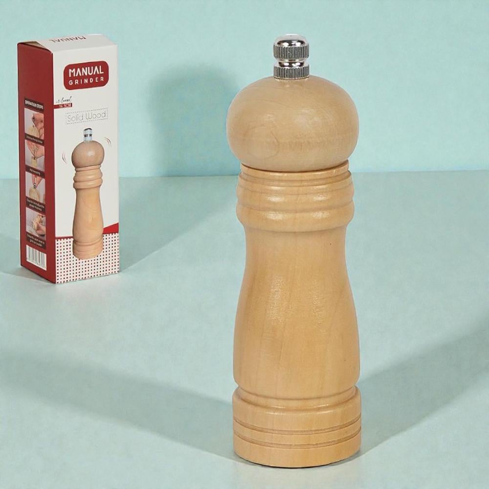 Мельница для перца ручная деревянная 14,5 см (Мельница для специй перцомолка)