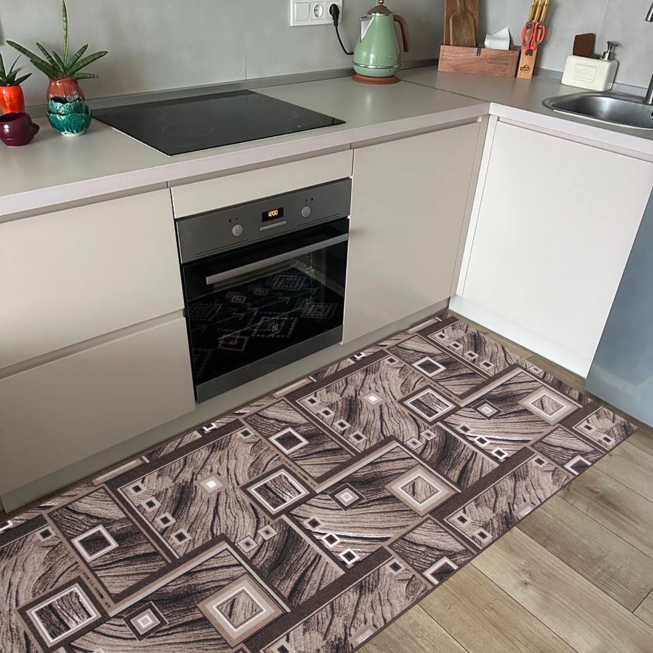 Ковер безворсовый на войлочной основе DAKARIA Print Run Квадрат p3 2x2 м Коричневый/Бежевый (00-00018824) - фото 9 Ковер безворсовый на войлочной основе DAKARIA Print Run Квадрат p3 2x2 м Коричневый/Бежевый (00-00018824) - фото 9