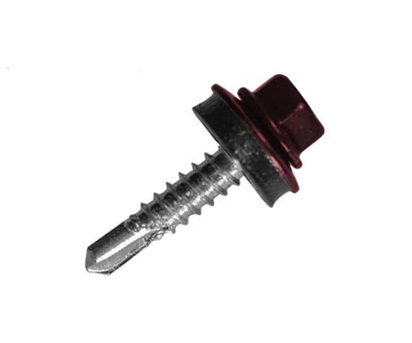 Саморіз покрівельний по металу з шайбою EPDM MAXPRO 5,5х25 мм 250 шт. RAL-3005 (SDSM-55253005) - фото 1 Саморіз покрівельний по металу з шайбою EPDM MAXPRO 5,5х25 мм 250 шт. RAL-3005 (SDSM-55253005) - фото 1