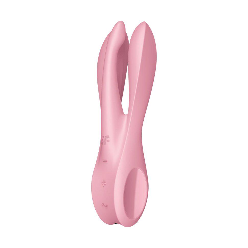 Вибратор клиторальный Satisfyer Threesome 1 Pink с тремя гибкими пальчиками (38025678)