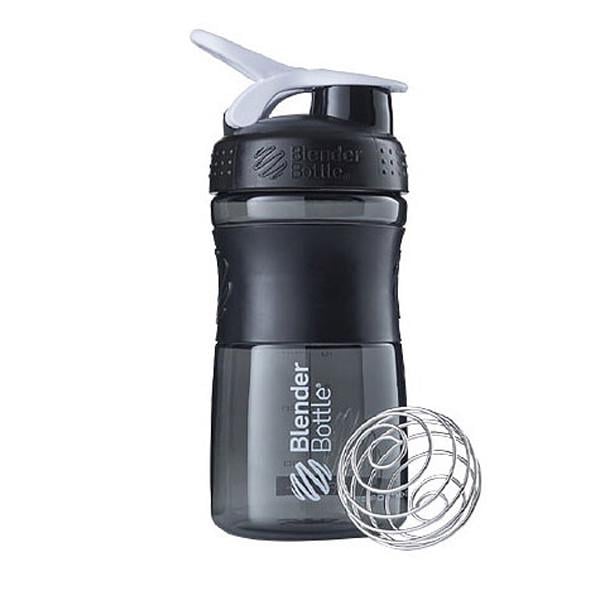 Шейкер спортивний Blender Bottle SportMixer 20 oz 590 ml Black/White