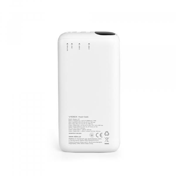 ᐉ Павербанк Videx 30000 mAh 22,5 W White (VPB-297) • Краща ціна в