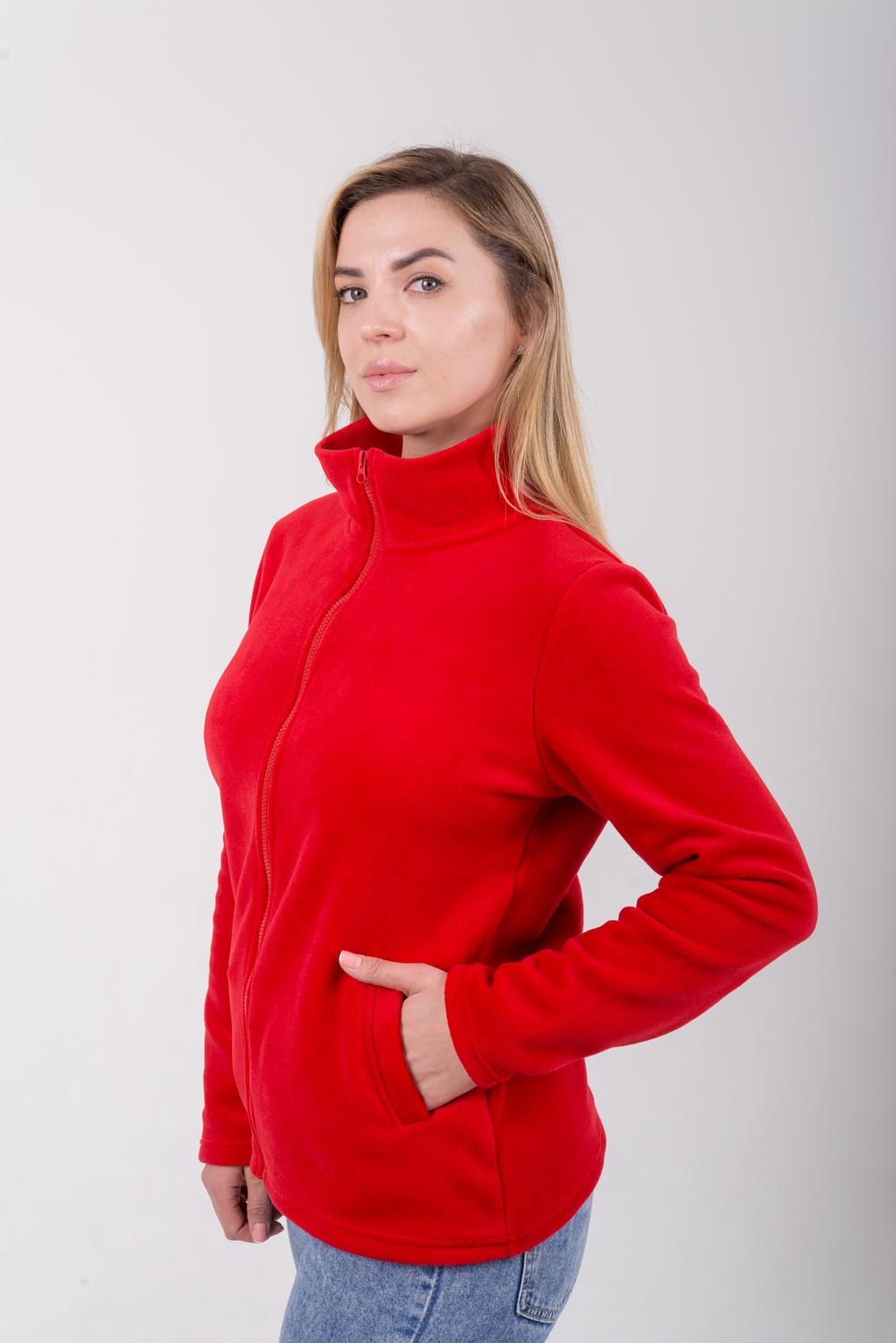 Кофта женская флисовая 9158 L Красный (30567678)