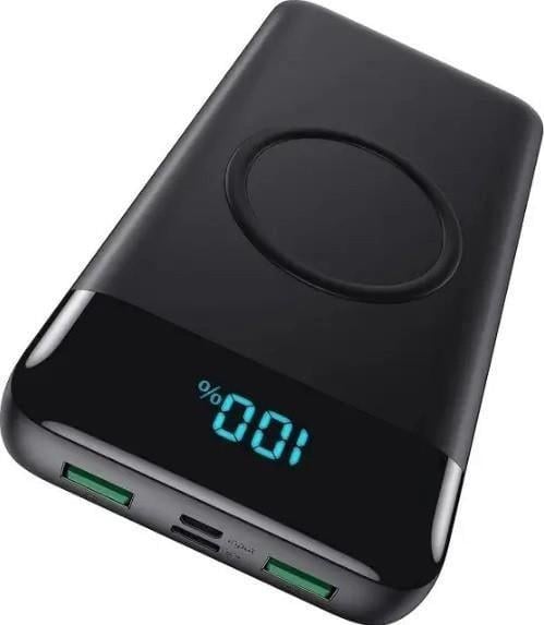 Повербанк VerWireless внешний аккумулятор/беспроводная зарядка 25 Вт-PD 30800 мАч