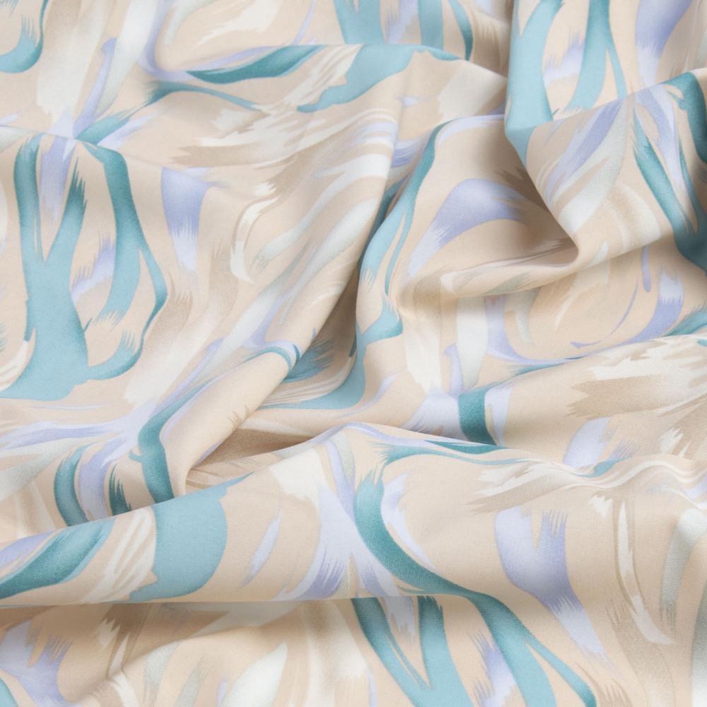 Тканина плательна Super Soft акварель Бірюзовий (22687)