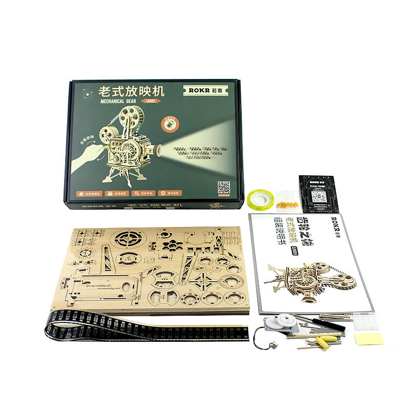 Дерев'яний 3D конструктор Robotime LK601 Кінопроектор - фото 2 Дерев'яний 3D конструктор Robotime LK601 Кінопроектор - фото 2