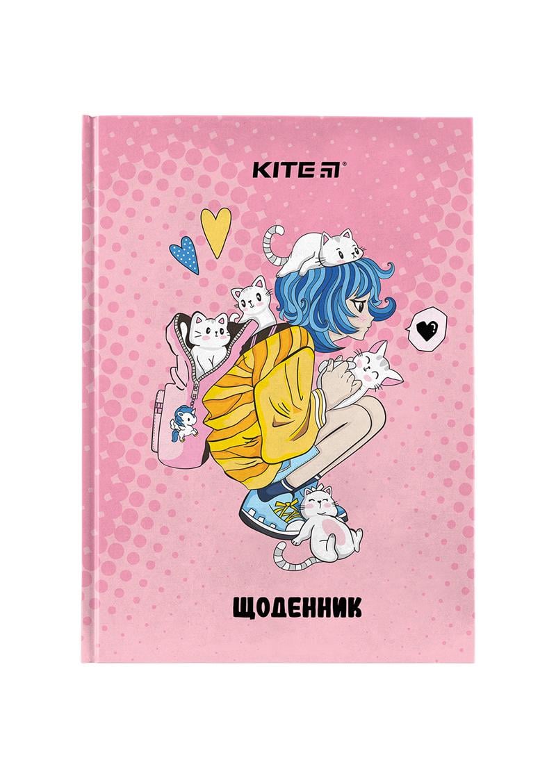 Дневник школьный KITE Cats твердая обложка (K24-262-1)