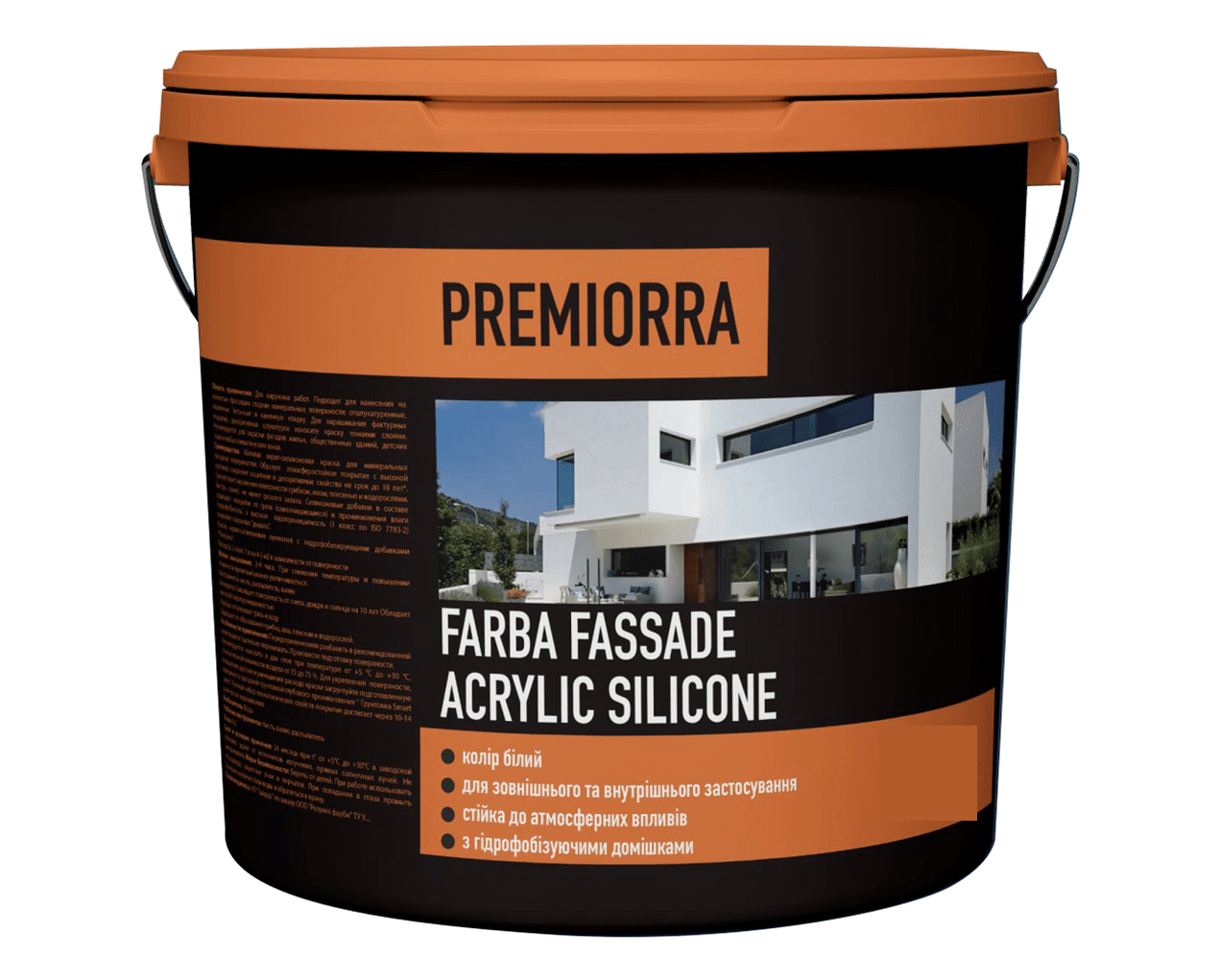 Краска PREMIORRA FACADE ACRYLIC SILICONE TR Транспарентная база С 3 кг/2 л Белый матовый (120)