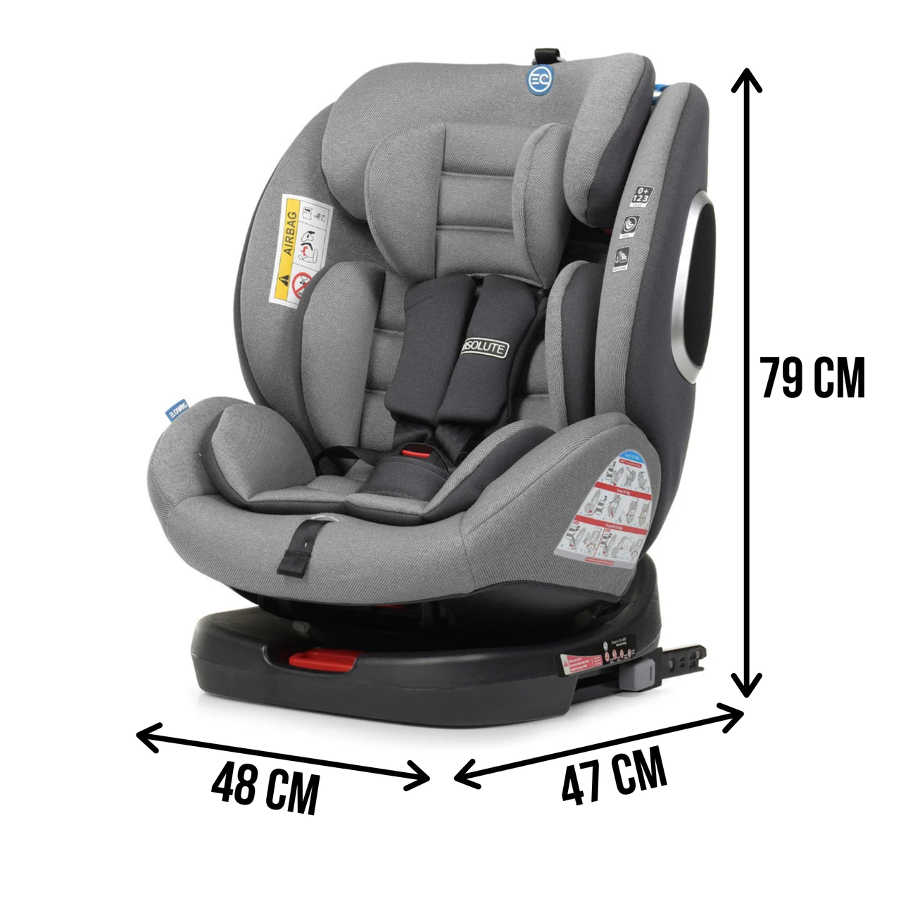 Детское автокресло El Camino Absolute 360 ME1079 c ISOFIX 0-36 кг Gray Серый - фото 2 Детское автокресло El Camino Absolute 360 ME1079 c ISOFIX 0-36 кг Gray Серый - фото 2