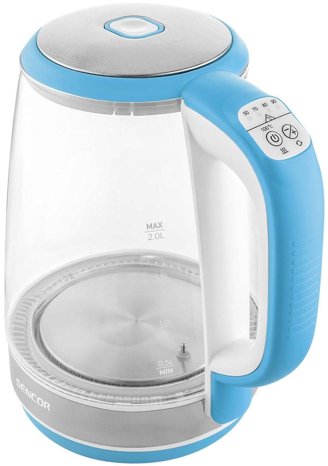 Электрочайник Sencor 2 л 2200 Вт с регулировкой температуры Синий (SWK2192BL)