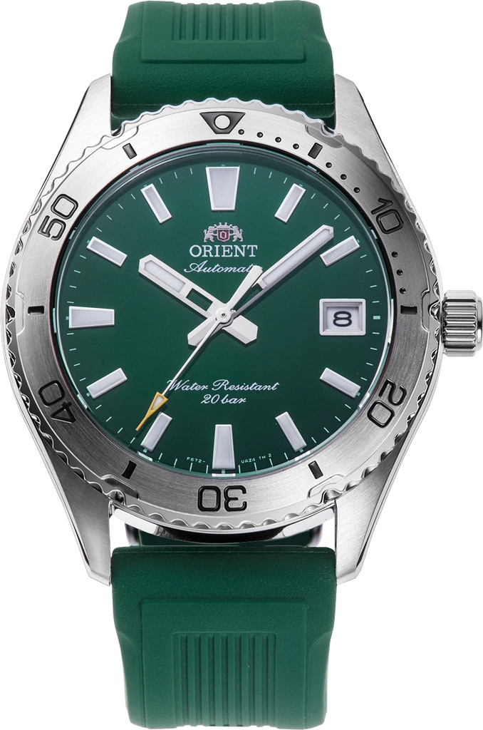 Наручные часы мужские Orient Mako 40 RA-AC0Q11E30B со стальным корпусом/сапфировым стеклом WR 200 м Зеленый (3124584458)