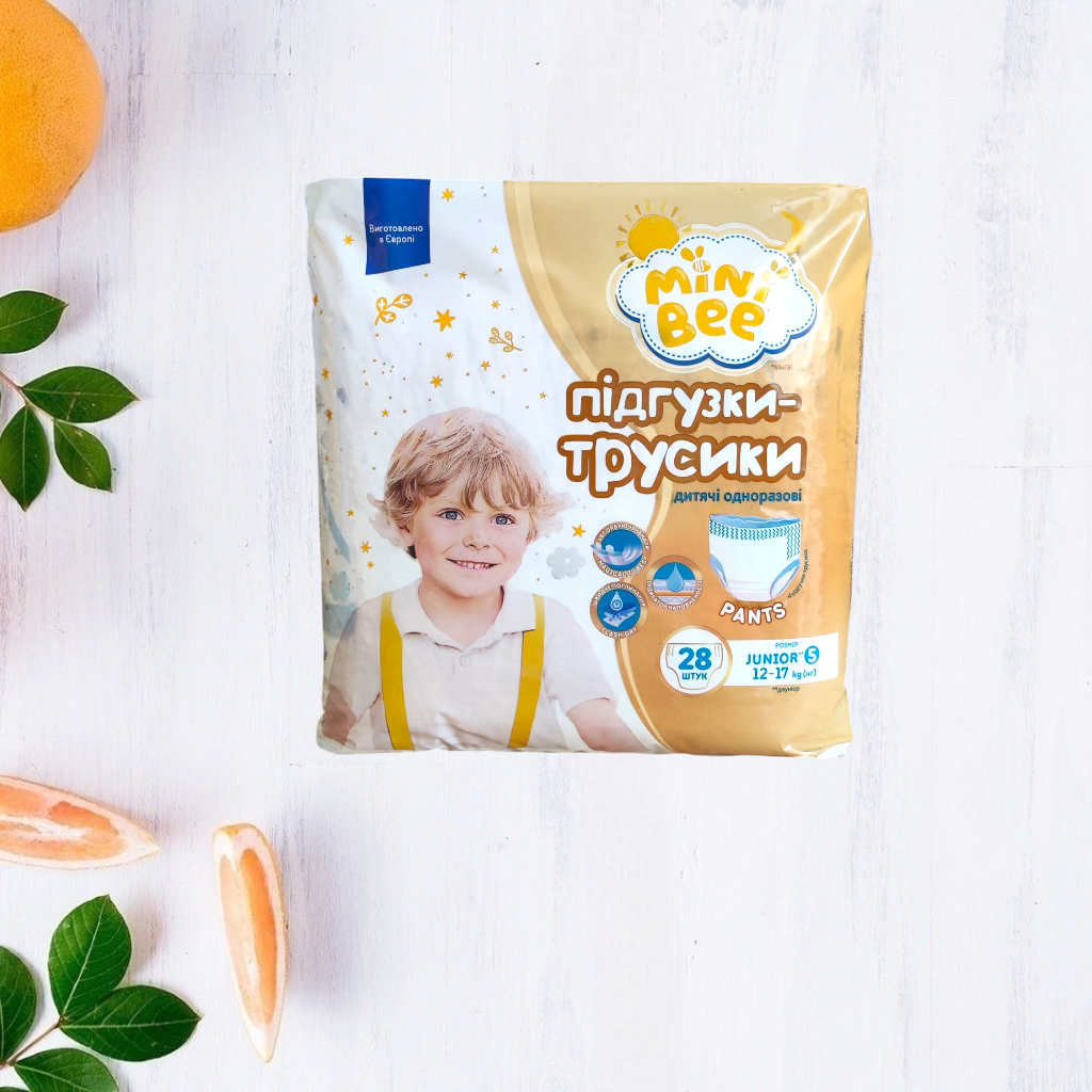 Підгузки-трусики Mini Bee 5 12-17 кг 28 шт.