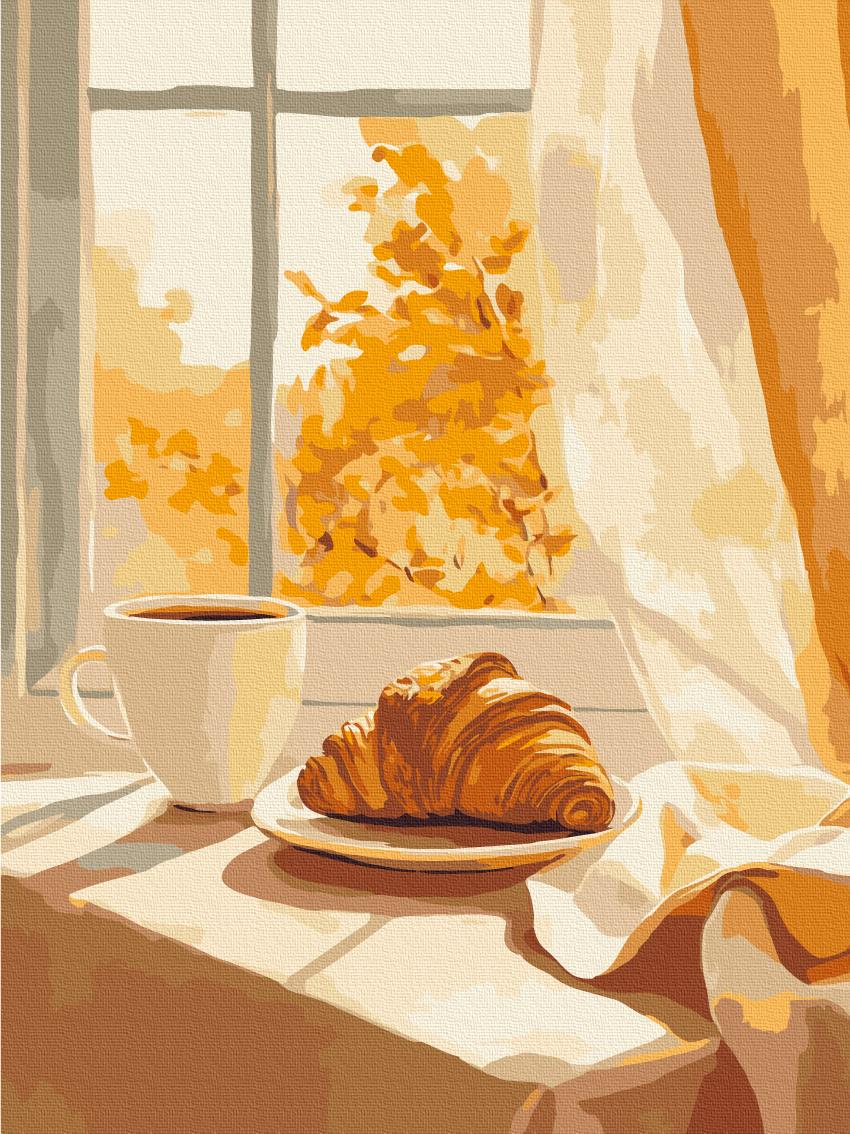 Картина за номерами Brushme Круасан та кава 30x40 см (RBS54447)