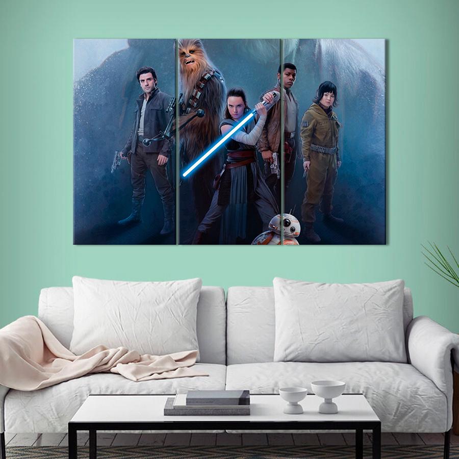 Настенний декор Команда героев киносаги Персонажи фильма Звёздные войны: Скайуокер. Восход 78x48 см (A101-3)