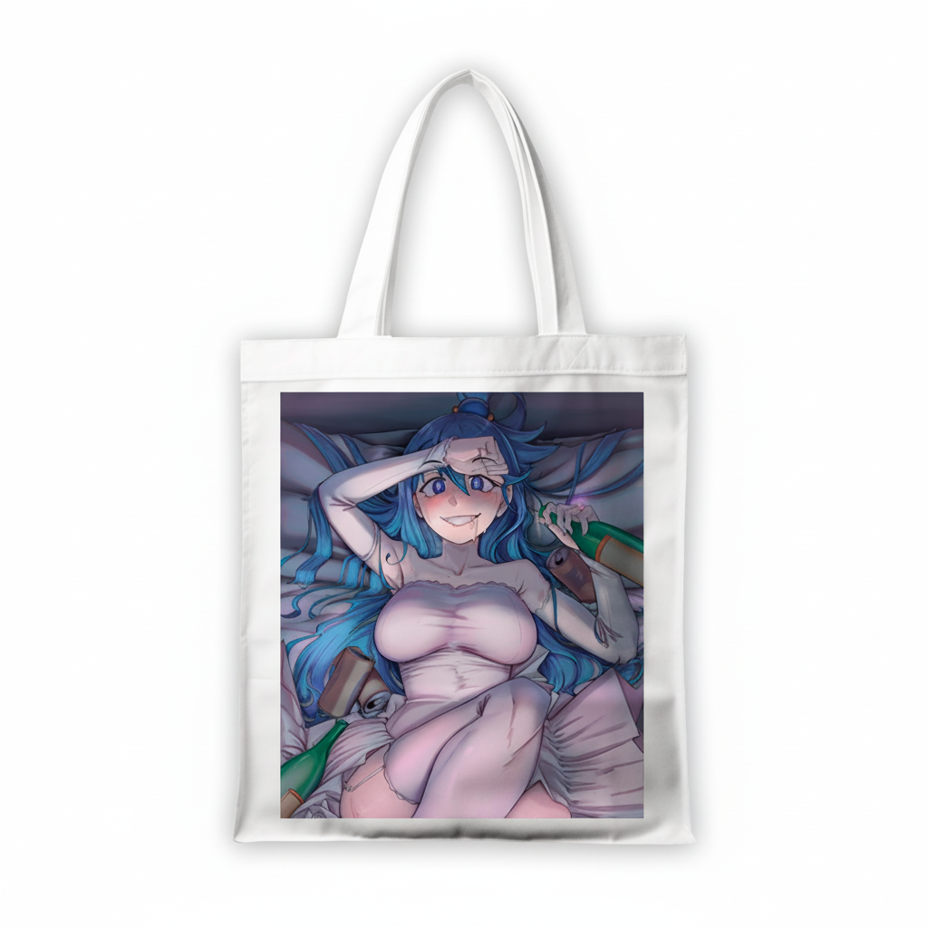 Сумка-шопер KonoSuba Аква из льна Белый (26731)