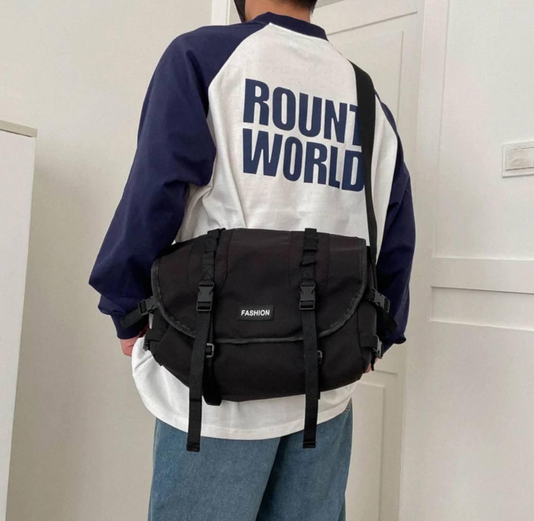 Сумка с ремешками с ремешками в японском стиле Черный (2536476) - фото 5