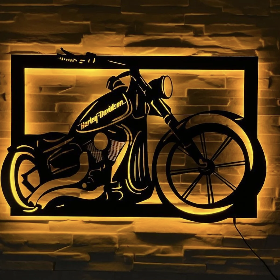 Панно дерев'яне Harley-Davidson 76 см (003-169)