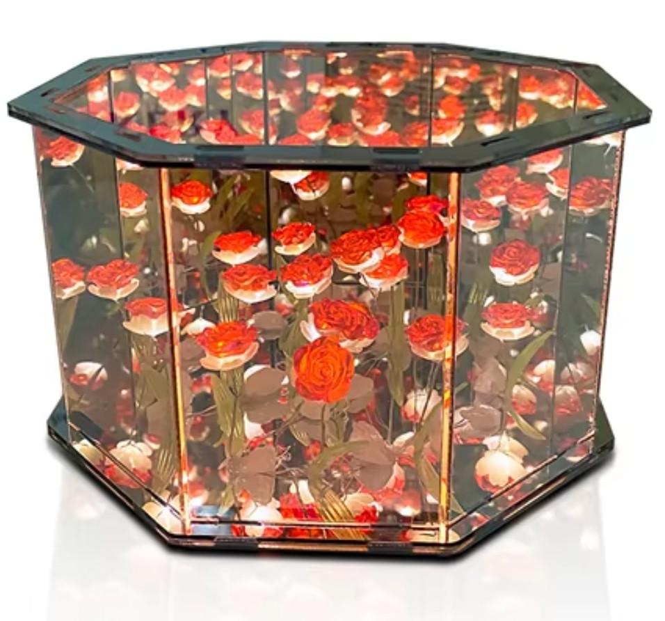 Ночник-зеркало Восьмиугольник с розами прямоугольник с цветами ночник подарок Красный (2479378068) Ночник-зеркало Восьмиугольник с розами прямоугольник с цветами ночник подарок Красный (2479378068)