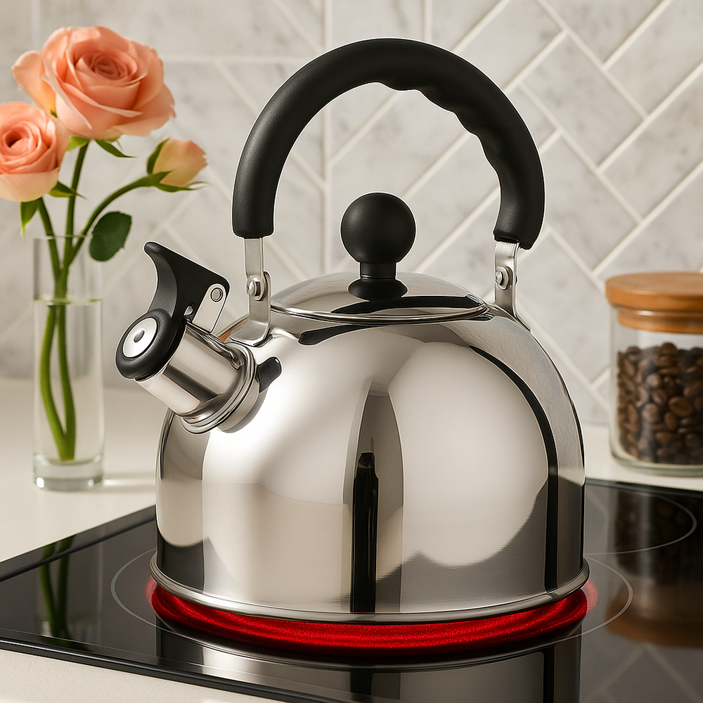 Чайник для плиты со свистком RetroSteel нержавеющая сталь капсульное дно 1,5 л (03-DE-521) Чайник для плиты со свистком RetroSteel нержавеющая сталь капсульное дно 1,5 л (03-DE-521)