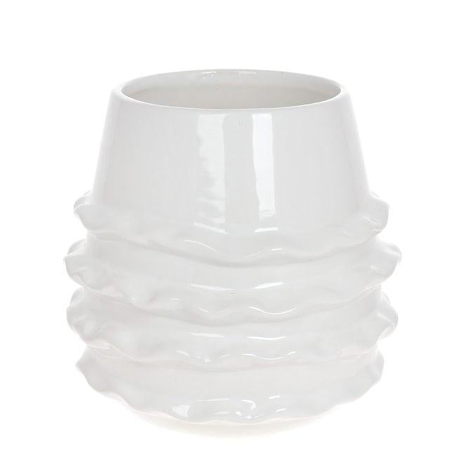 Ваза керамическая Flora Катарина 17 см Белый (32930)