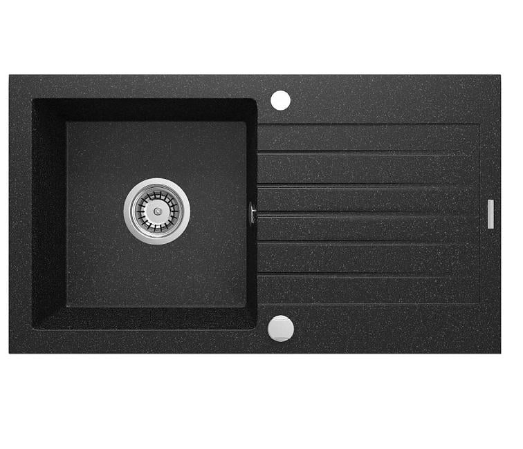 Мойка для кухни с крылом Deante Zorba прямоугольная матовая 760х440х160мм Графит (ZQZ_2113)