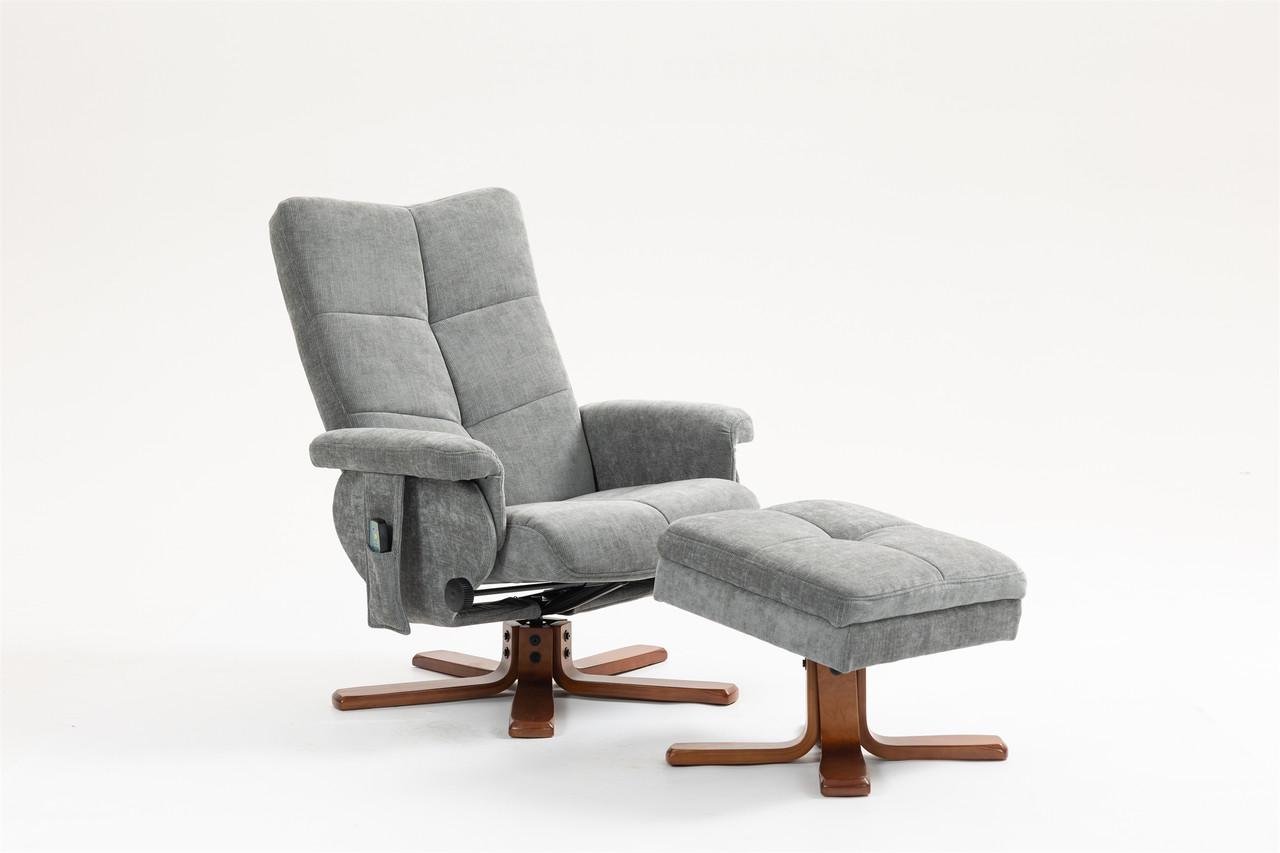 Кресло для отдыха AVKO Style ARMH 040 с массажем и подогревом Grey (2768432792)