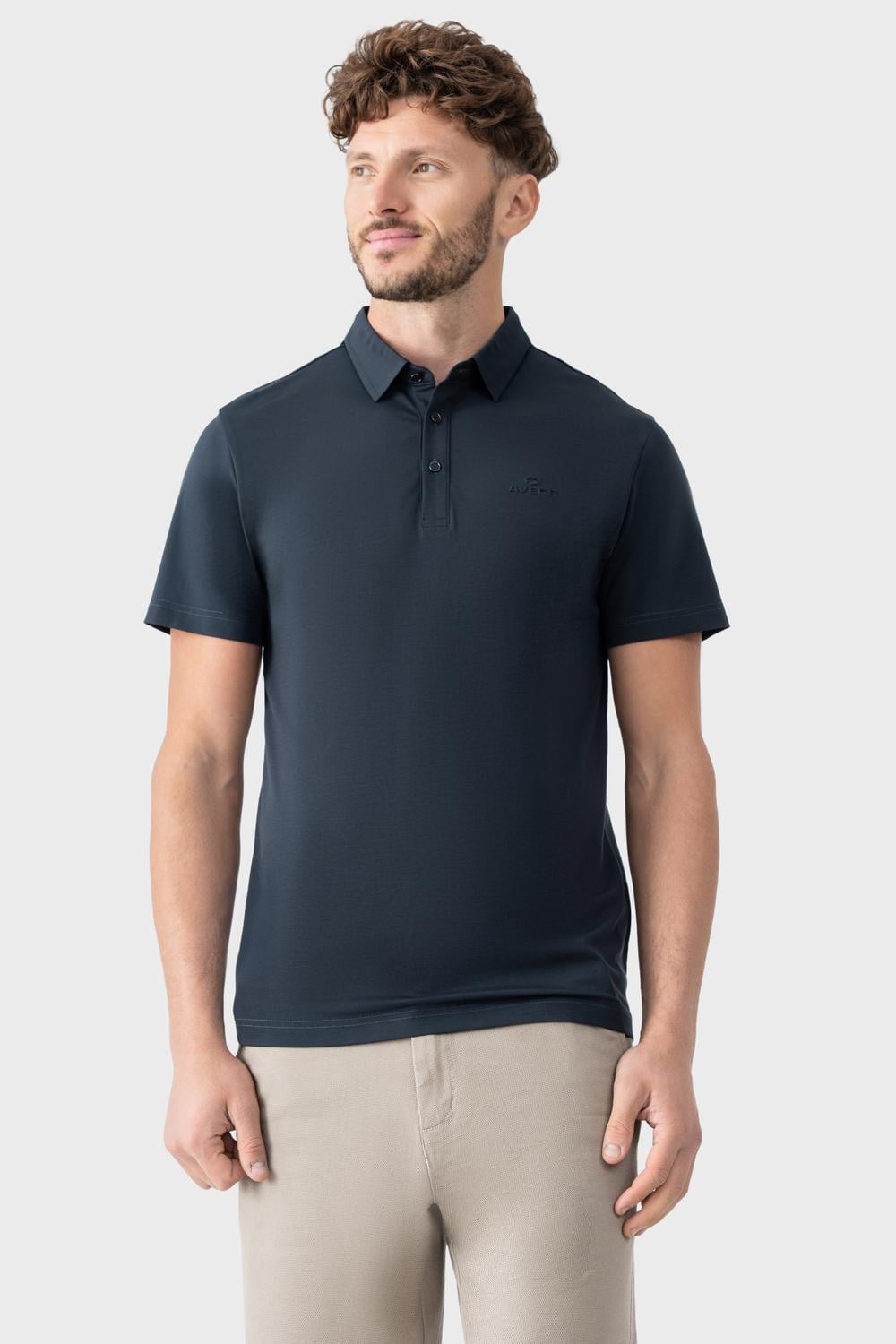 Футболка-поло Avecs с технологией Soft Touch Серый