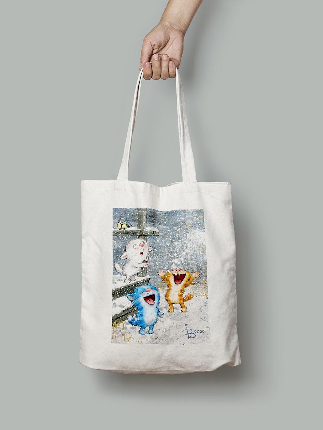 Эко-сумка Первый снег шопер (rinaz_20201633033_Bag)