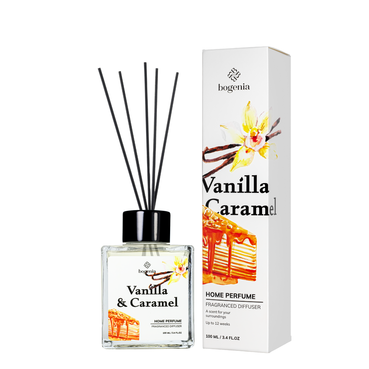 Аромадифузор для дома парфюмированный Bogenia Vanilla&Caramel 100 мл (BG360.003)