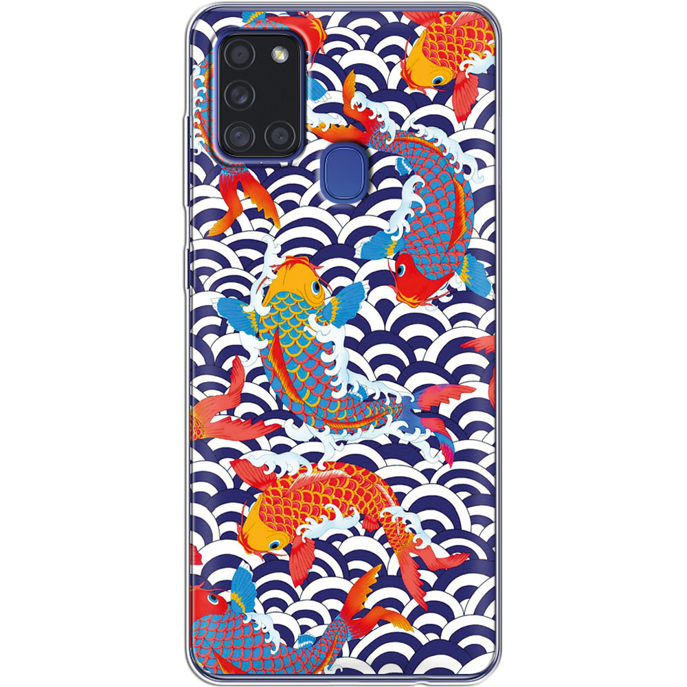 Чехол Boxface Samsung A217 Galaxy A21s Koi Fish Прозрачный силикон (40006-up2477-40006)