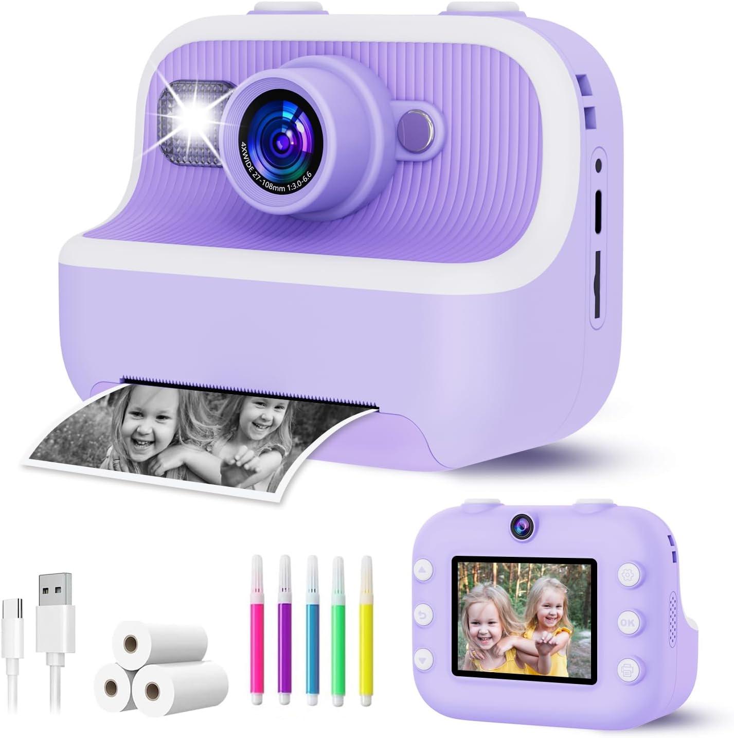 Фотокамера мгновенной печати и записи видео для детей Ningbo Фиолетовый (5890) - фото 6