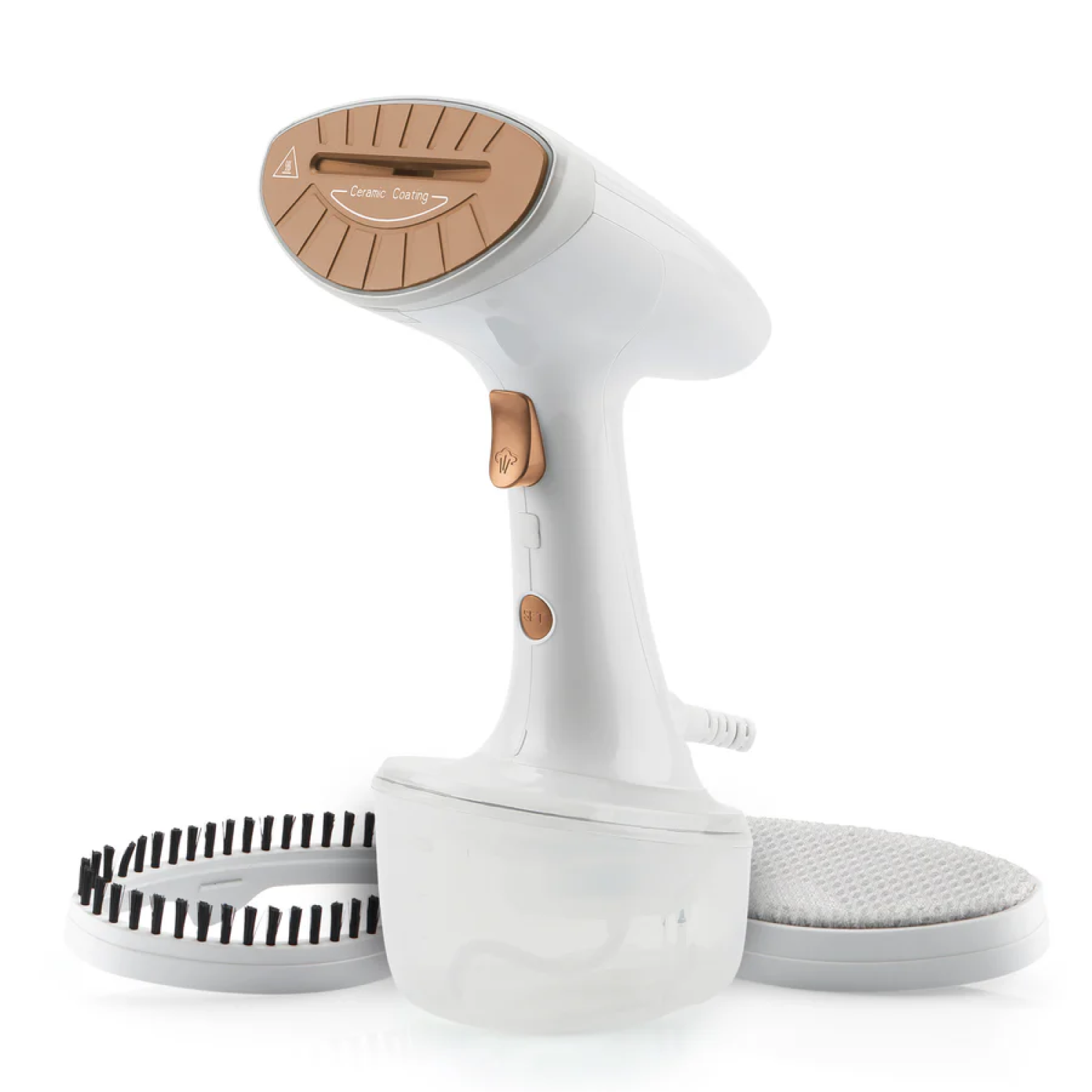 Отпариватель для одежды ручной RAF 1600 Вт для вертикального отпаривания текстиля/мебели/штор с керамической рабочей поверхностью (R1285-White)