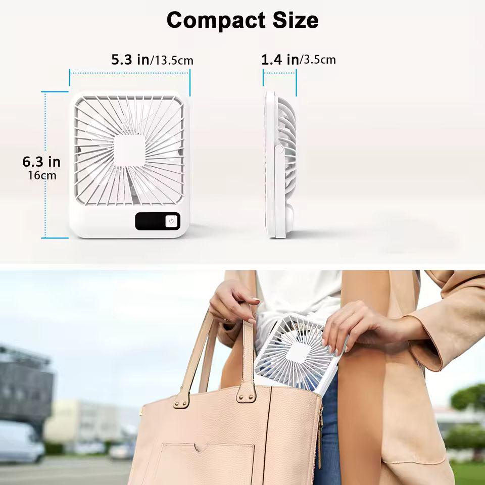 Вентилятор настольный беспроводной с дисплеем 5 скоростей Белый (16-58) - фото 6 Вентилятор настольный беспроводной с дисплеем 5 скоростей Белый (16-58) - фото 6