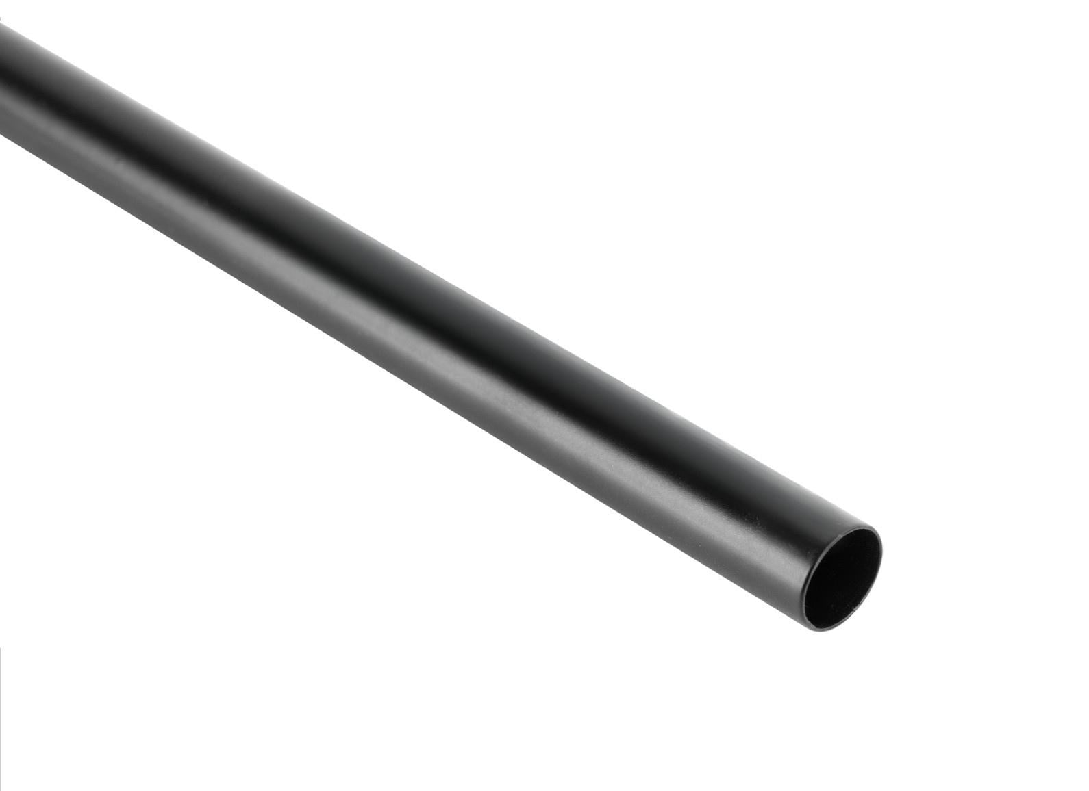 Труба для душової кабіни штанга Ø18/19 мм нержавіюча сталь для скла 8–12 мм 125 см Чорний