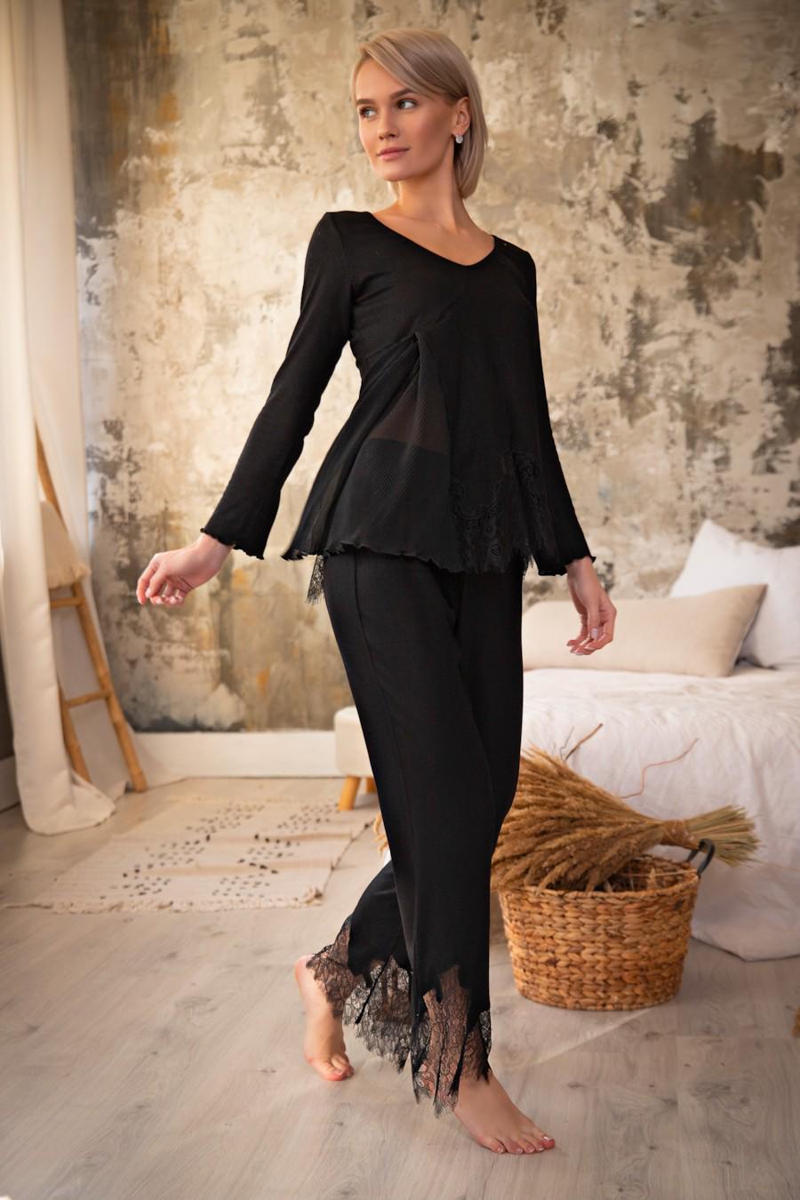 Комплект German Volf блуза/брюки р. 40/XS Черный (60689)