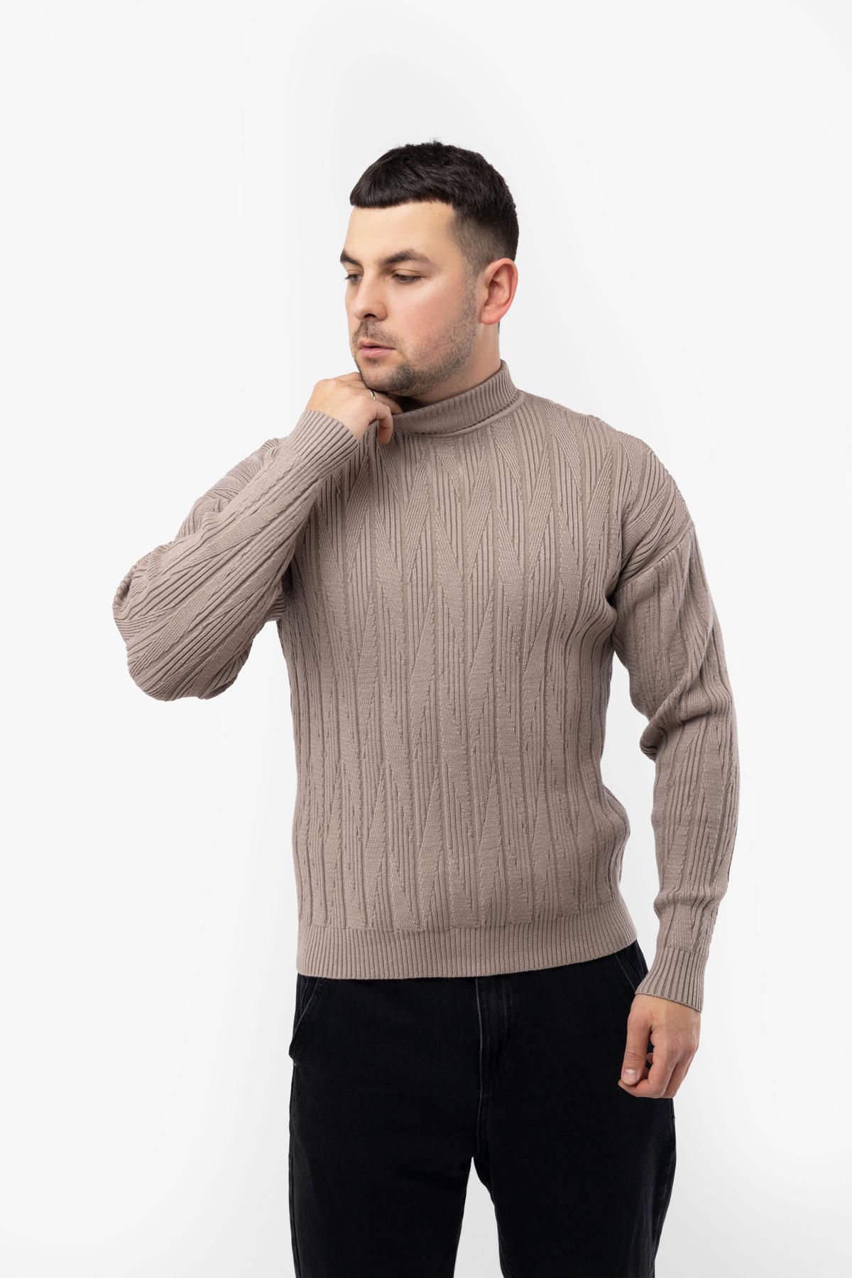 Свитер мужской ЦБ-00224085 р. 50 Бежевый (SKT000918926) - фото 2