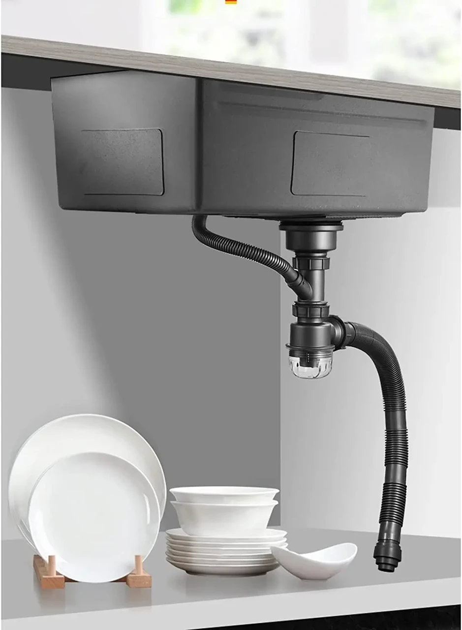 Кухонна раковина з неіржавкої сталі багатофункціональна 8046 800x460x220 мм Сірий (482019325) - фото 3