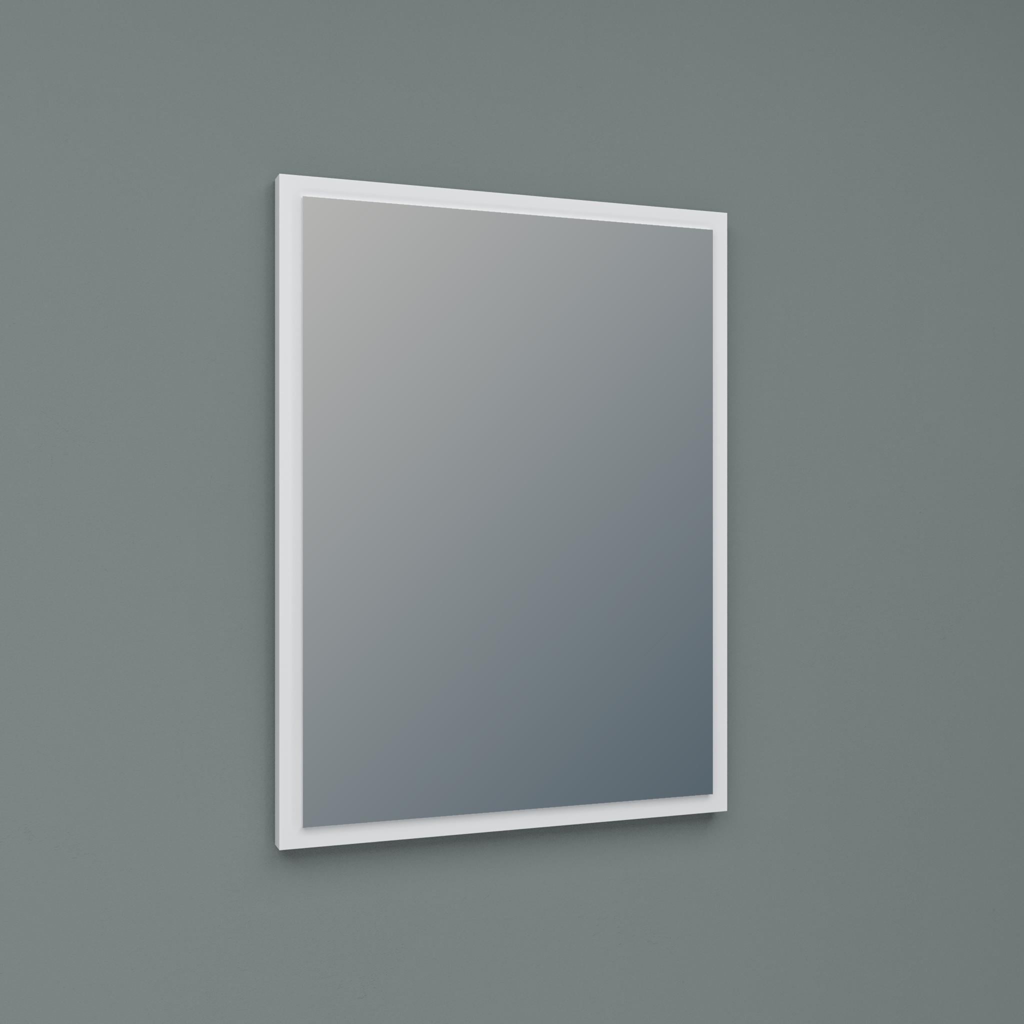 Зеркало настенное прямоугольное ДСП в ванную/салон 450х600 мм Белый (A-14)