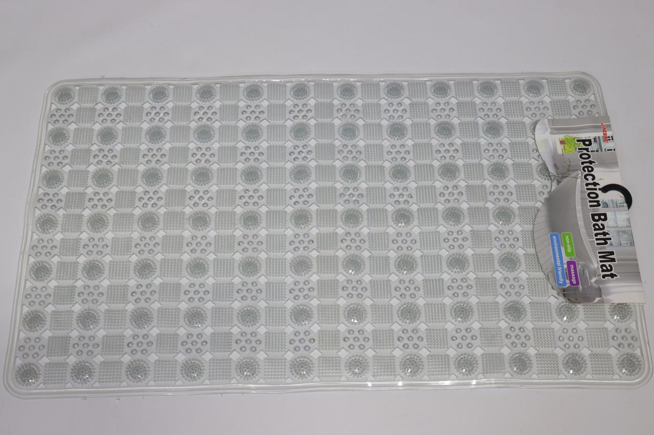 Килимок на дно ванної антиковзний 78x47 см Сірий (m-7849/grey)