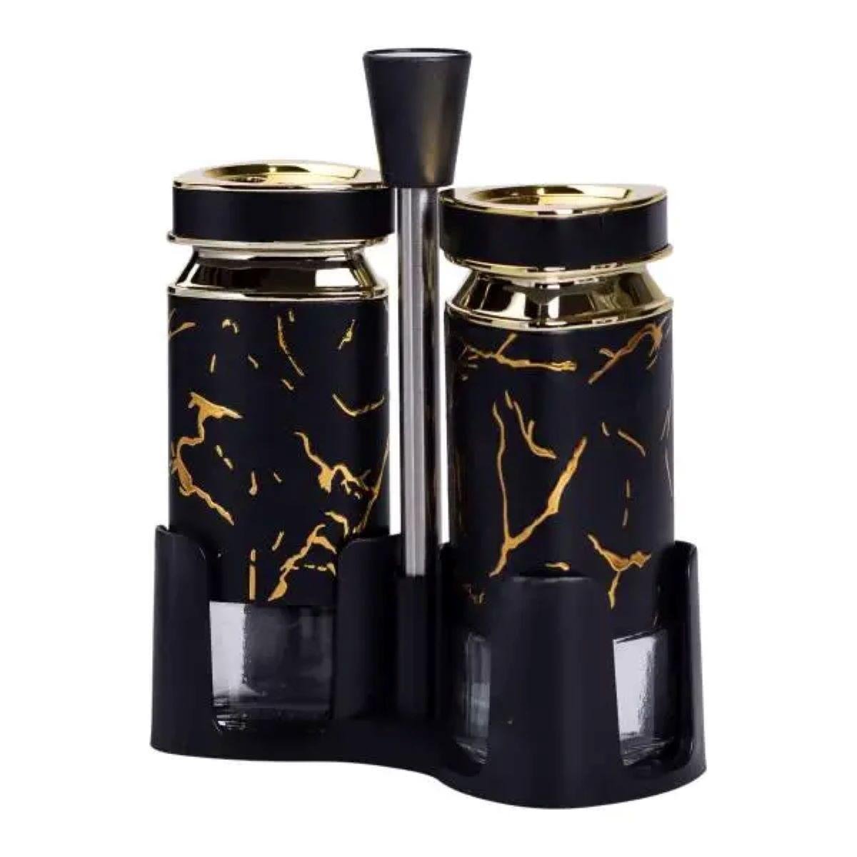 Набір для спецій на підставці солонка і перечниця по 120 мл Чорний (HP-1353) - фото 2