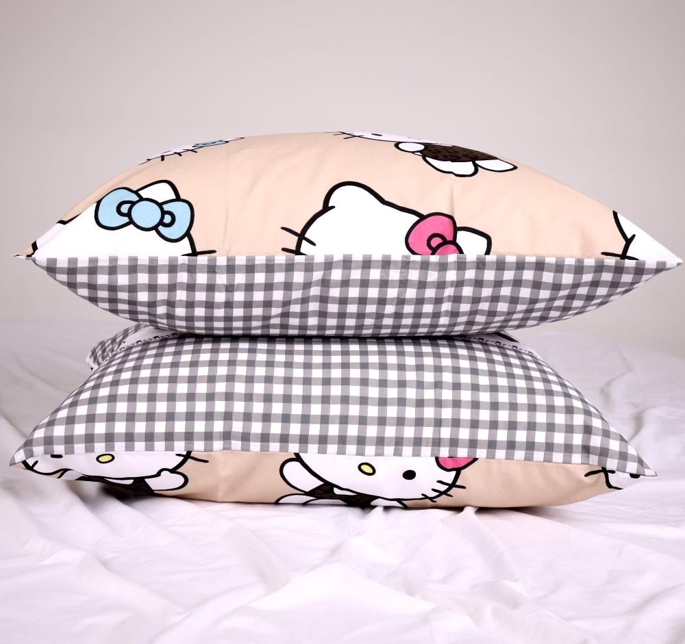 Комплект постільної білизни PaniPava Beige Hello Kitty бязь 155х215 см (10100870) - фото 2