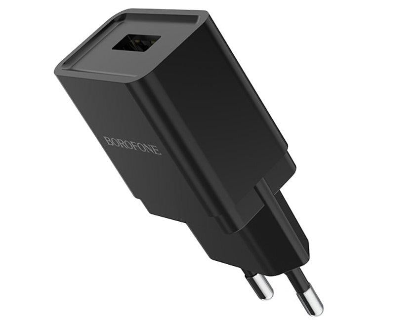 СЗУ + кабель micro USB Borofone BA19A Black - фото 4