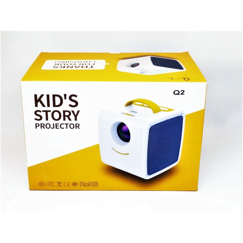 Проектор домашний мини портативный мультимедийный Full HD LED CONCEPT Kids Story Q2 30"-100" Голубой - фото 9