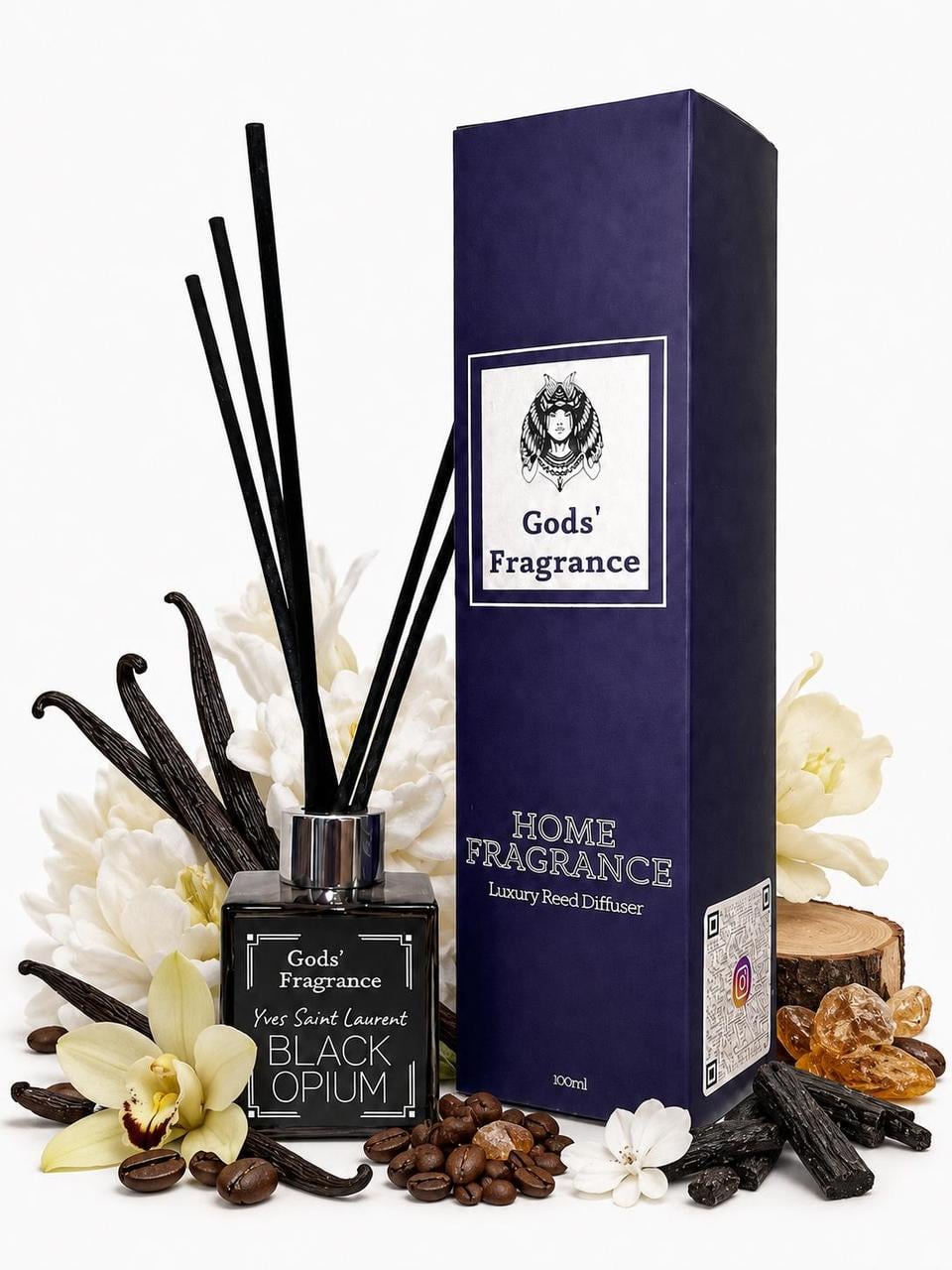 Аромадифузор с ароматом Yves Saint Laurent Black Opium парфюмированный для дома (N-012WH)