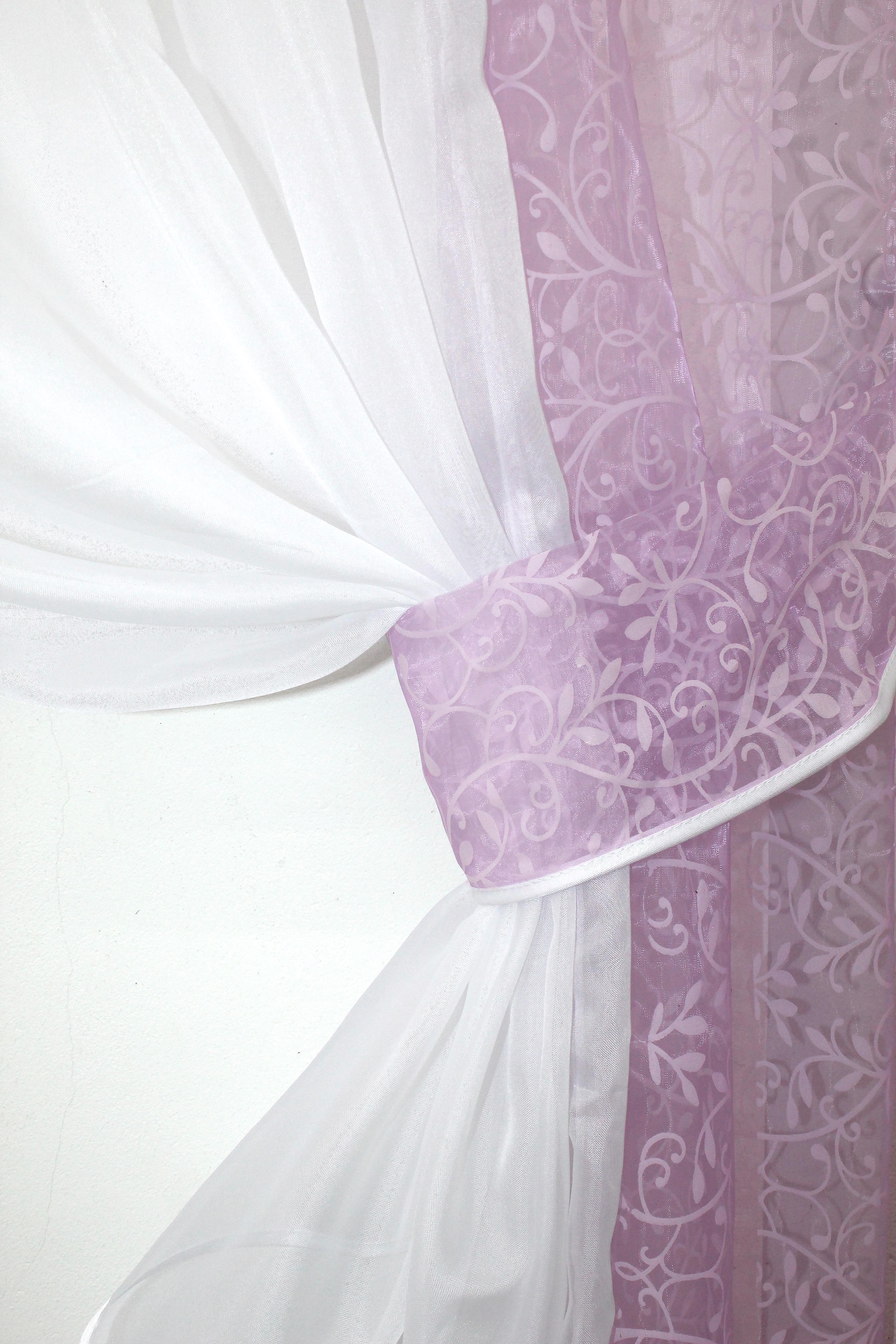 Штори кухонні VR-Textil № 083к з підв'язками 260х170 см Бузковий/Білий (52-0424) - фото 3 Штори кухонні VR-Textil № 083к з підв'язками 260х170 см Бузковий/Білий (52-0424) - фото 3