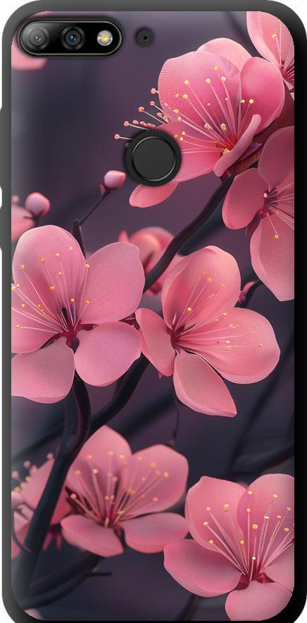Чехол на Huawei Y7 Prime 2018 Пурпурная сакура (6075b-1509-42517)