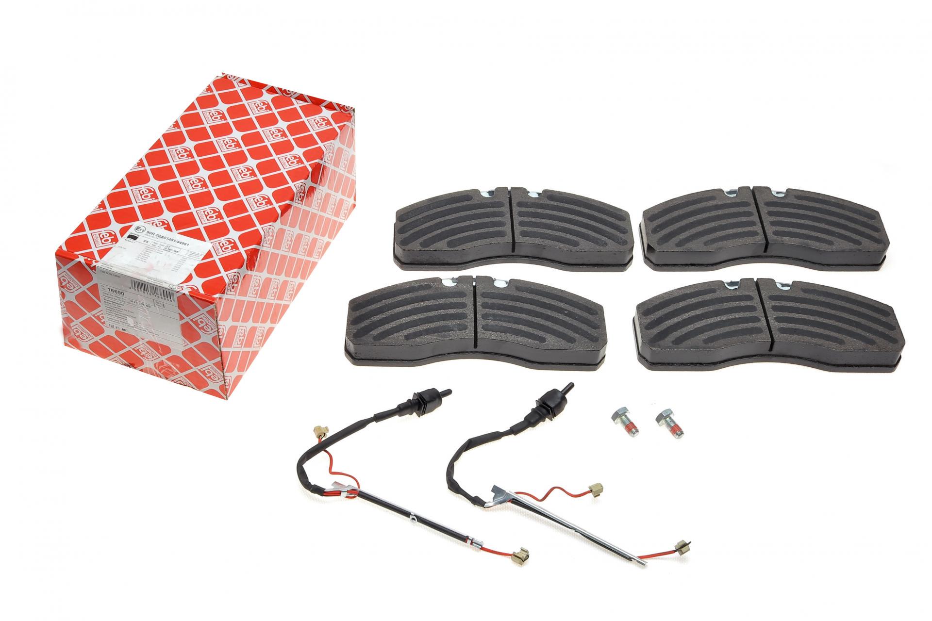 Колодки тормозные передние/задние Renault/Volvo Trucks 93- с датчиками-16690 FEBI BILSTEIN