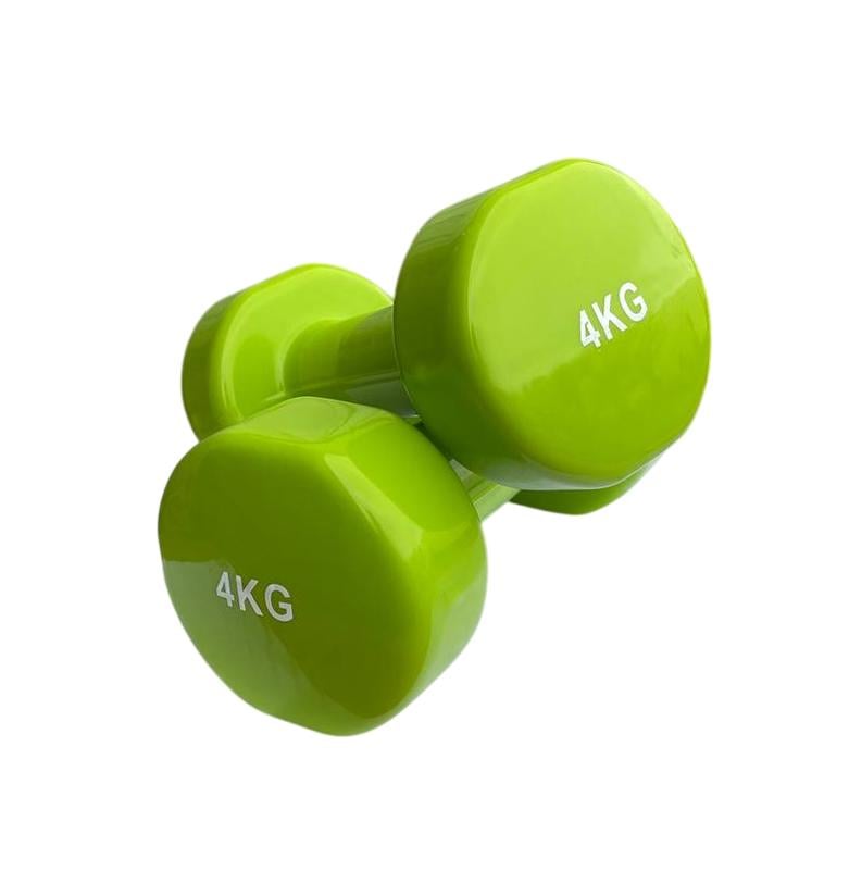 Гантель для фитнеса Generation Fitness FF51D3B с виниловым покрытием 4 кг Зеленый (FF51D3B-4kg green) - фото 3 Гантель для фитнеса Generation Fitness FF51D3B с виниловым покрытием 4 кг Зеленый (FF51D3B-4kg green) - фото 3