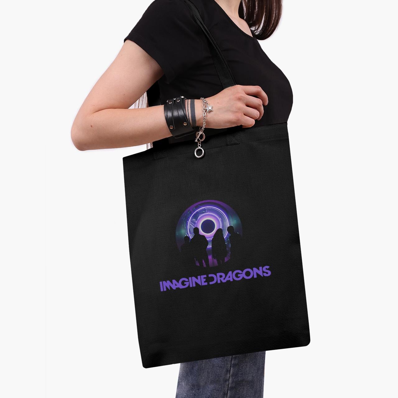 Эко сумка шоппер Imagine Dragons 41x35 см Черный (9227-2979-BK)